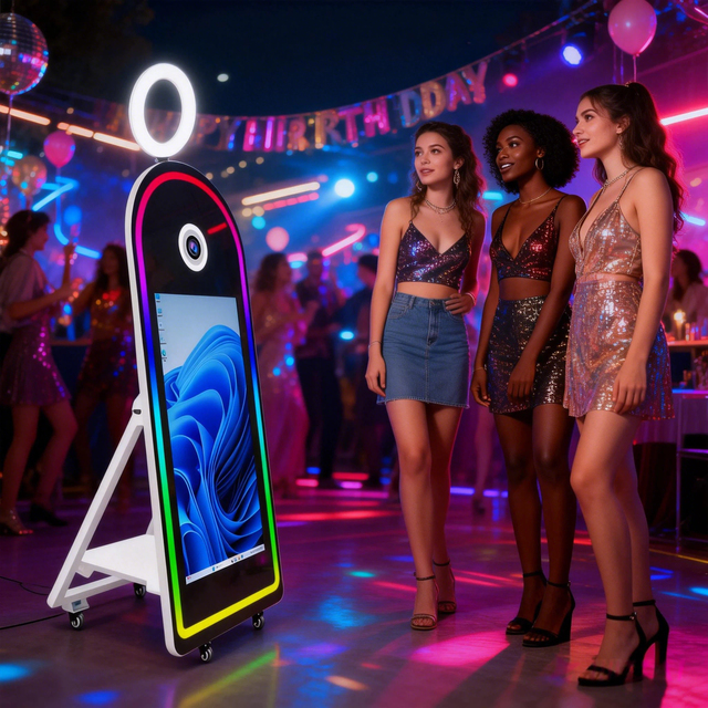 Professional DSLR Photo Booth Machine with Instant Print for Party Event and Commercial Use