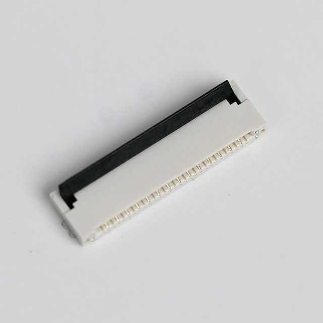 Ultra-Thin 0.5mm Pitch 30P FPC FFC Socket, Horizontal Flip Bottom Mount SMT Connector for Electronic Flexible Cable Application