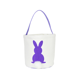Fluffy Tails Printed Rabbit Canvas Toys Tote <strong>Easter</strong> Bunny Basket <strong>Easter</strong> <strong>Bags</strong> for Kids - Product Image 6