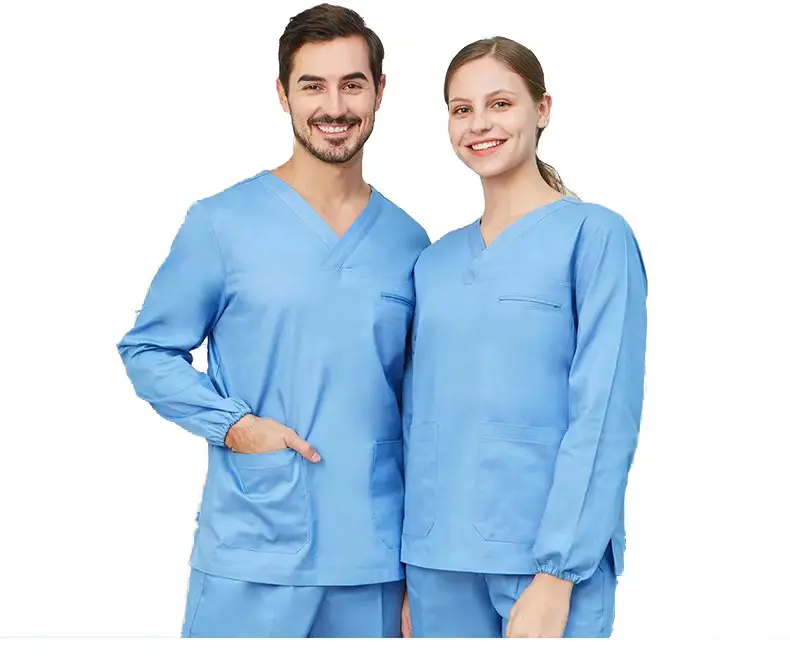 Rits Nek Scrubs Dubbele Zak Joggingpak Tandarts Kliniek Ziekenhuis School Hotel Esthetische Verpleegster Uniform