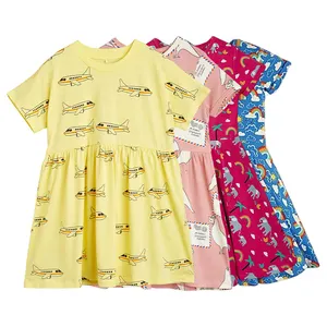 Đầm Trẻ Em Mùa Hè Đầm Jersey Cotton Hữu Cơ Cho Trẻ Em Đầm Bé Gái Thân Thiện Với Môi Trường Quần Áo Trẻ Em Bền Vững