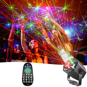 Đa mô hình giọng nói kích hoạt Đảng chiếu sáng DJ <span class=keywords><strong>Laser</strong></span> RGB LED ánh sáng sân khấu giáng sinh trang trí ánh sáng - Product Image 2