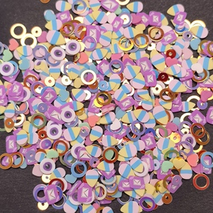 Confettis en argile polymère Candy Corn en vrac, en forme de cœur creux, d'anneau et d'enveloppe, tranches d'argile souple, pour décoration de table et de fête - Product Image 1