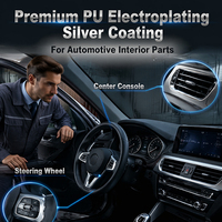 Vernis transparent haute brillance PU Chrome Argent, résistant aux rayures, pour finition miroir intérieur automobile