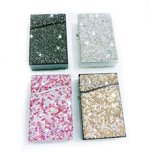 ÉTUI À CIGARETTES FLIP TOP aluminium 20S BLING strass (SW77225D) - Product Image 2