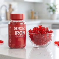 Gomitas de Hierro con Fórmula OEM Suave para el Estómago, No Constipantes, para un Apoyo Saludable de los Glóbulos Rojos