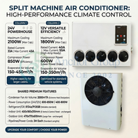 AC Mobil DC 12V 24V untuk RV, Caravan, Motorhome, Travel Trailer, Camper Van, dan Kendaraan Lainnya, Hemat Energi, Manajemen Termal Efisien, dan Senyap