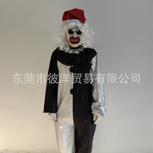 Conjunto de disfraz de payaso de Halloween con máscara y gorro de Papá Noel para cosplay y accesorios teatrales - Product Image 4