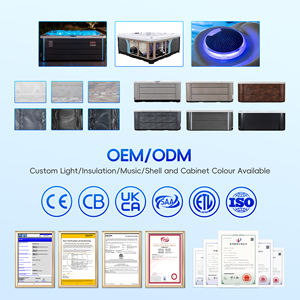 Vasca Idromassaggio da Esterno per 8 Persone con LED, Approvata CE, in Acrilico, con Getti Massaggianti, <span class=keywords><strong>Jacuzzi</strong></span> <span class=keywords><strong>Fuori</strong></span> <span class=keywords><strong>Terra</strong></span> - Product Image 4