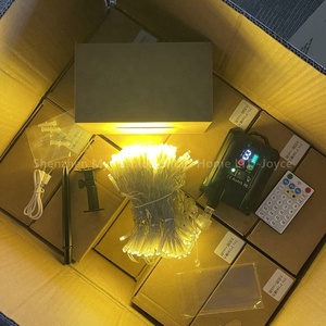 Lumières de rideau extérieur améliorées de 3x2m lumières LED de rideau avec modes de flash télécommande lumières de rideau de Noël solaires extérieures - Product Image 5