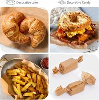 Papier sulfurisé en silicone de qualité alimentaire 6x6 pouces, antiadhésif, imperméable et résistant à la chaleur pour gâteaux, frites et revêtement de plateau