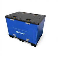 Boîte de rangement en plastique pliable et empilable de 1100*1100 mm, conteneur d'expédition pour l'industrie automobile