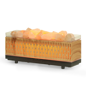 Difusor de Aroma de llama de simulación Rectangular personalizado 2025, difusor de aceite esencial de chimenea con lámpara de sal del Himalaya - Product Image 6