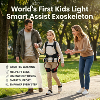 Exosquelette robotique pédiatrique pour enfants atteints de paralysie cérébrale, de polio ou de faiblesse des jambes, avec assistance à la marche basée sur l'IA et réglable