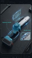 Mini Motosierra Eléctrica Inalámbrica de 6 Pulgadas, Motosierra Portátil a Batería para Cortar Madera, Podar Árboles y Jardines