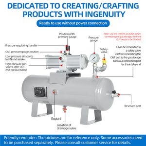 Ensemble de pompe de surpression FVBA20A-03GN VBA, réservoir de stockage en acier au carbone de 20 L, régulateur de haute pression pour la fabrication automobile - Product Image 5