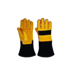ถุงมือเชื่อมโลหะ HOLY SIGNS INTERNATIONAL HSI-0010 ขนาด 16 นิ้ว ทำจากหนังวัวบุขนแกะ ทนความร้อน กันไฟ กันน้ำกระเซ็น ปรับแต่งได้ - Product Image 1