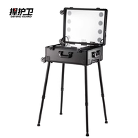 Trolley professionnel de maquillage de grande capacité de 24 pouces stockage pratique transporter personnalisable OEM pris en charge en aluminium métal