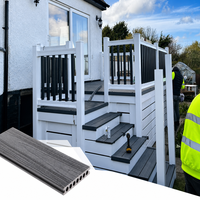Nouveau Revêtement de Terrasse Extérieur Professionnel en WPC (Bois-Plastique Composite) Extrudé pour Piscine, Aspect Teck Ipe Lisse
