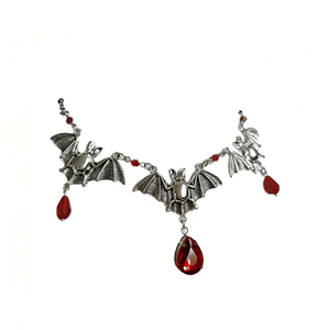 Collar con Colgante de Murciélago de Estilo Gótico con Forma de Animal de Aleación con Cadena, Regalo de Aniversario Moderno para Mujer, Piedra Principal de Circonita - Product Image 5