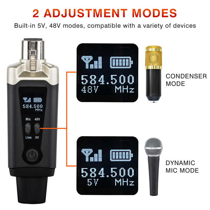Xtuga Sm01 Uhf Wireless Microphone System Xlr Transmitter And Receiver Pick Up For Adptador Sem