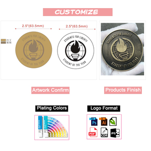 Moneta Commemorativa Personalizzata in Lega di Zinco con Logo Dorato Anticato per il 25° <span class=keywords><strong>Anniversario</strong></span> della Tua Azienda - Product Image 5