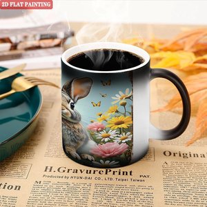 Frosted Black <b>Ceramic</b> <b>Mug</b> 11oz Heat Sensitive Daily Drinking Cup Home Office Use - Product Image 5