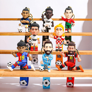 Porte-clés PVC Star de football de dessin animé pour nouveau sac à dos, pendentif de voiture, jeux sportifs, petit cadeau, vente en gros - Product Image 2