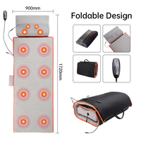 Matelas de Massage Chauffant et Vibratoire Électrique Pliable Corps Entier Multi-usages avec Oreiller de Massage Cervical Chauffant et Malaxant Personnalisable