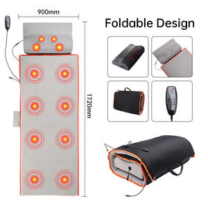 Matelas de Massage <span class=keywords><strong>Chauffant</strong></span> et Vibratoire Électrique Pliable Corps Entier Multi-usages avec Oreiller de Massage Cervical <span class=keywords><strong>Chauffant</strong></span> et Malaxant Personnalisable - Product Image 4