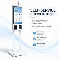 Kiosco de Pago Autoservicio Todo en Uno con Pantalla Táctil de 21.5/27/32 Pulgadas, Escáner de Código de Barras NFC, Impresora, 1920x1080, SDK