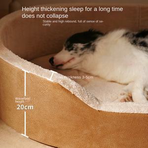 Coussin <span class=keywords><strong>de</strong></span> niche pour <span class=keywords><strong>chien</strong></span> <span class=keywords><strong>de</strong></span> taille moyenne, universel, quatre saisons, <span class=keywords><strong>tapis</strong></span> intérieur amovible, tissu en cuir <span class=keywords><strong>de</strong></span> litchi, modèle bateau TOP-21122 - Product Image 2