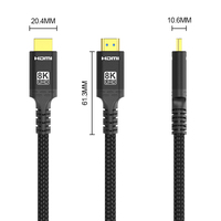 Câble HDMI 2.1 A438 8K OEM ODM d'usine, 8K 60Hz 4K 120Hz, plaqué or, prend en charge HDR, câble EAR HDMI pour audio, vidéo et données