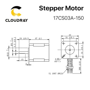 มอเตอร์สเต็ปเปอร์ขนาดเล็ก<span class=keywords><strong>42BYG</strong></span> cloudray CM14 1.5A 17 1.8องศา0.3N ประเทศจีน - Product Image 6