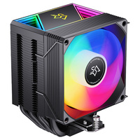 Ventilateur RGB adressable SNOWMAN, refroidisseur de processeur, dissipateur thermique en aluminium haut de gamme pour machines de jeu, conception à caloducs, emballage en boîte