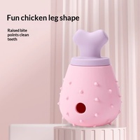 Gamelle portable en forme de cuisse de poulet pour animaux de compagnie, avec fonctions d'alimentation lente, de dentition et de jeu extérieur – Vente en gros usine