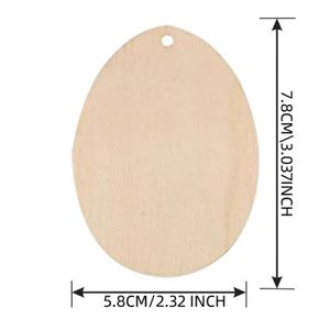 Suministro Directo de Fábrica: Artesanía de Madera Ecológica Grabada con Huevos de Pascua, Colgante DIY Hecho a Mano con Cuerda de Cáñamo, Disponible para Envío Inmediato - Product Image 3