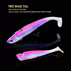 Señuelo VIB de doble cola en T de 30g, cebo de lanzamiento largo de 12cm con anzuelo VMC y cabeza plomada para pesca de lubina, pez <span class=keywords><strong>piedra</strong></span> y grouper. - Product Image 2