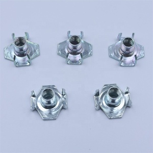 Trắng kẽm mạ móng vuốt t Hạt Bốn móng vuốt 4 prong t Nuts đồ nội thất phù hợp TEE <span class=keywords><strong>NUT</strong></span> - Product Image 1