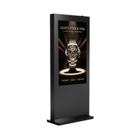 Pantalla LCD para Exteriores de 86 Pulgadas, Alto Brillo (3000 Nits), IP65 Impermeable, Kiosco Digital con Gráficos Animados, SDK para Metro, Soporte de Pie