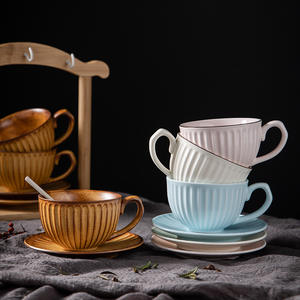 Tasse à café en <span class=keywords><strong>verre</strong></span> martelé <span class=keywords><strong>Toyo</strong></span> Sasaki avec soucoupe en bois de noyer, résistante à la chaleur, style japonais, usage domestique, pour infusion manuelle - Product Image 3