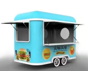 customized different trailers Hydraulic Mobile Food Truck Food Coffee Trailer Vendors Hotdog Airstream Food Cart Dining Car