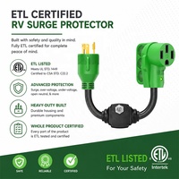 Adaptateur de câblage GUANKAI L5-30P vers 14-50R avec disjoncteur, 30A 125V vers 50A 250V, 18 pouces, homologué ETL, pour camping-car et remorque
