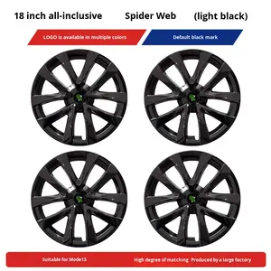 Tapacubos de Plástico de 18 Pulgadas para Tesla Model 3, Estilo Telaraña, Acabado Negro Brillante/Mate, Entrega Directa del Fabricante - Product Image 5