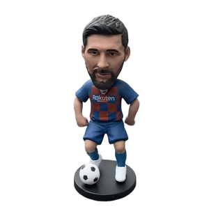 Cartoon <b>Bobbleheads</b> Design Custom Resin New Messi Bobble Head Souvenir Indoor Decoration Artificial Photo Shown Handicraft Paint - Product Image 1