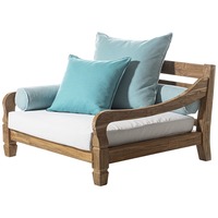 Canapé d'extérieur de style marocain en teck pour cour, combinaison de fauteuils de jardin pour villa, fauteuil de massage, canapé en cuir