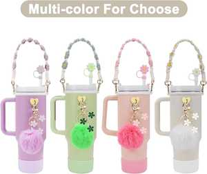 Juego de 7 Accesorios para Vasos de 40 oz, Decoraciones Iniciales para Vasos, Incluye Funda de Silicona para Pajita, Tapa, Base, Correa de Mano - Product Image 5