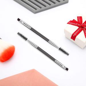 Brosse à sourcils 2 en 1 Brosse coudée à double extrémité Manche en nylon à double tête Pinceaux de maquillage de beauté Outils - Product Image 2