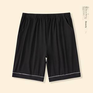 Pur coton pyjamas hommes été mince demi-longueur pantalon décontracté maison vêtements lâche jeunes et d'âge moyen sommeil grand pantalon - Product Image 6