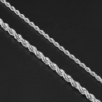 Collier chaîne torsadée fine en acier inoxydable plaqué or 14k 18k sur mesure en gros